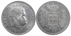 Portugal
D. Carlos I (1889-1908)
500 Réis Lisbon 1903
AG: 11.17 12.44 g
XF