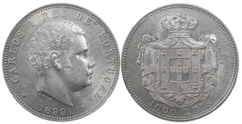Portugal
D. Carlos I (1889-1908)
1000 Réis Lisbon 1899
AG: 13.01 25.14 g
XF A UNC