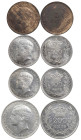 Portugal
D. Manuel II (1908-1910)
Lot of 4 coins
5 Réis of 1910, 100 Réis of 1909 and 1910 and 200 Réis of 1909.
XF/UNC