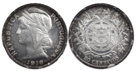 Portugal
Portuguese Republic (1910-Present)
20 centavos 1916
AG: 12.02 5.03 g
UNC