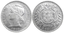 Portugal
Portuguese Republic (1910-Present)
1 escudo 1915
AG: 23.01 24.90 g
XF