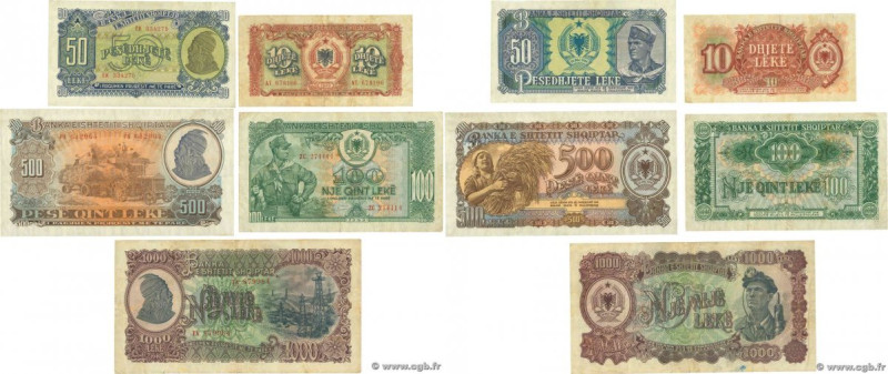 Country : ALBANIA 
Face Value : 10 au 1000 Lekë Lot 
Date : 1949 
Period/Provinc...