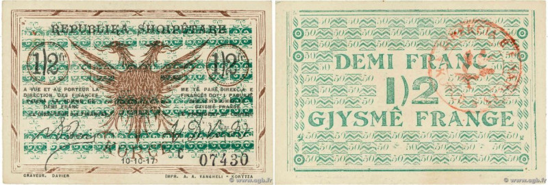 Country : ALBANIA 
Face Value : 0,50 Franc 
Date : 10 octobre 1917 
Period/Provi...