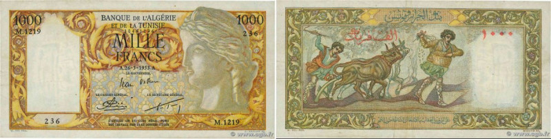 Country : ALGERIA 
Face Value : 1000 Francs 
Date : 26 mai 1953 
Period/Province...