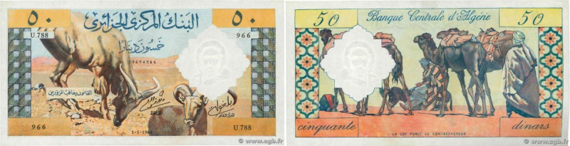 Country : ALGERIA 
Face Value : 50 Dinars 
Date : 01 janvier 1964 
Period/Provin...