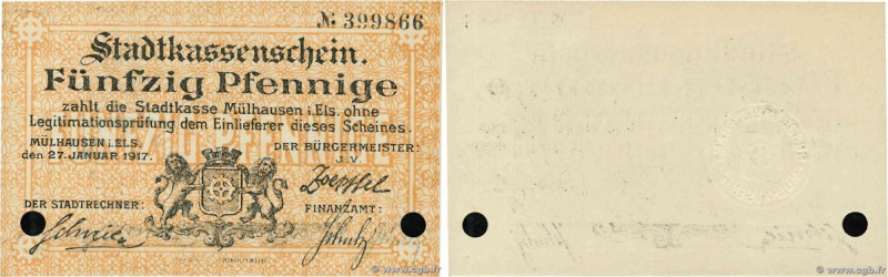Country : GERMANY 
Face Value : 50 Pfenninge 
Date : 27 janvier 1917 
Period/Pro...