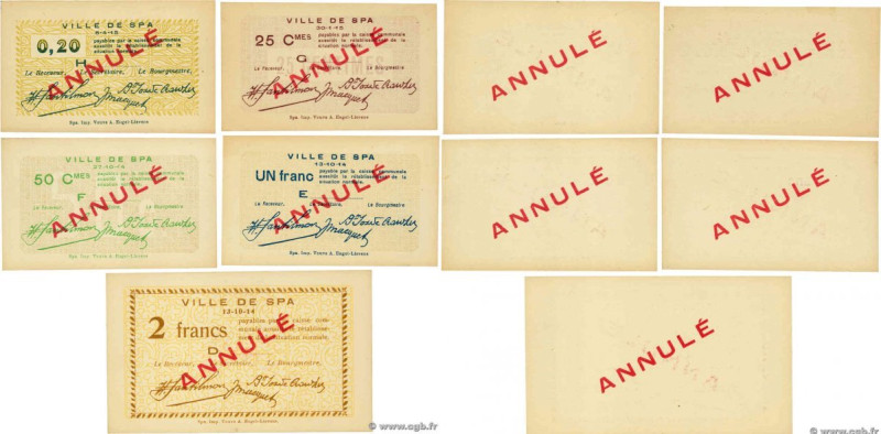 Country : BELGIUM 
Face Value : 20 Centimes au 2 Francs Annulé 
Date : 1914-1915...