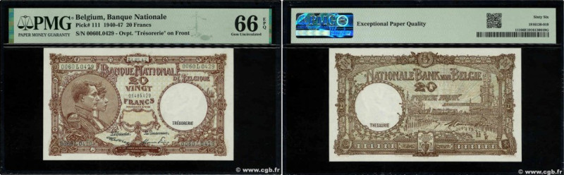 Country : BELGIUM 
Face Value : 20 Francs 
Date : 21 mars 1947 
Period/Province/...