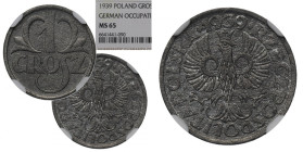 GG, 1 grosz 1939 - NGC MS65 2-MAX