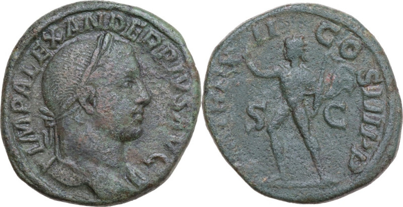 Severus Alexander (222-235). AE Sestertius, 223 AD. Obv. IMP ALEXANDER PIVS AVG....