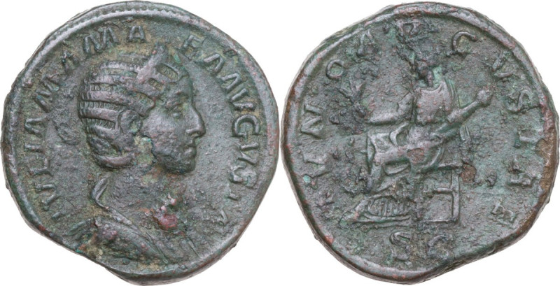 Julia Mamaea, mother of Severus Alexander (died 235 AD). AE Sestertius, 231 AD. ...
