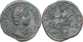 Julia Mamaea, mother of Severus Alexander (died 235 AD). AE Sestertius, 231 AD. Obv. IVLIA MAMAEA AVGVSTA. Draped bust right, wearing stephane. Rev. I...