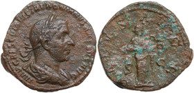 Trebonianus Gallus (251-253). AE Sestertius, Rome mint, 251-253. Obv. IMP CAES C VIBIVS TREBONIANVS GALLVS AVG. Laureate, draped and cuirassed bust ri...