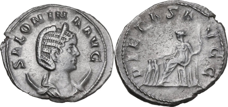 Salonina, wife of Gallienus (died 268 AD). AR Antoninianus, Rome mint, 255-257. ...