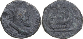 Postumus (259-268). AE Sestertius (?), Lugdunum mint, 260-269. Obv. IMP C M CASS LAT POSTVMVS P F AVG. Radiate, draped and cuirassed bust right. Rev. ...