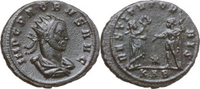 Probus (276-282). AR Antoninianus, Serdica mint, 276-282. Obv. IMP C PROBVS AVG. Radiate, draped and cuirassed bust right. Rev. RESTITVT ORBIS. Female...