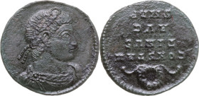 Constantine I (307-337). AE Follis, Rome mint. Obv. Rosette-diademed, draped and cuirassed bust right. Rev. CONSTAN/TINVS/AVG in three lines; above, w...