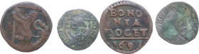 Bologna. Lotto di 2 monete: Gregorio XIII sesino; Innocenzo XII sesino. Chim. 384 e 632. AE. B-BB.