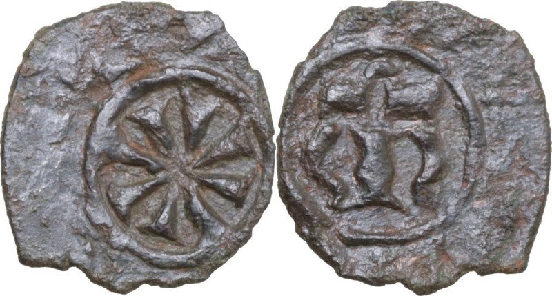 Messina o Manfredonia. Manfredi (1258-1266). Denaro. Sp. 215/216; Travaini 1993 ...