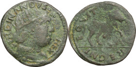 Napoli. Ferdinando I d'Aragona (1458-1494). Cavallo con sigla A. P/R 44. MIR 84/8. . AE. 1.41 g. 18 mm. qBB/BB.