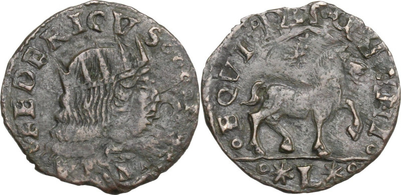 Napoli. Federico III d'Aragona (1496-1501). Cavallo. D/ Busto del re coronato co...