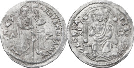 Venezia. Andrea Vendramin (1476-1478). Marcello o mezza lira sigle AZ, Alvise Zorzi massaro. CNI tav. VI, 11; Paol. 3. AG. 3.23 g. 26.5 mm. Bel BB.