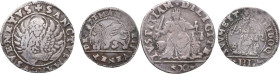 Venezia. Lotto di due monete: 10 gazzette e 4 gazzette legge 10 aprile 1570. AG.