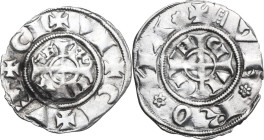 Verona. Emissioni anonime (metà XIV sec. - ante 1375). Grosso da 2 soldi. CNI 16. Rizzolli-Pigozzo Vr37. AG. 1.22 g. 20 mm. Tipologia con scala nel ro...