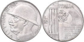 Vittorio Emanuele III (1900-1943). 20 lire 1928 A. VI. Pag. (decimali) 680; MIR (Savoia) 1129. AG. 19.9 g. 35.5 mm. SPL.
