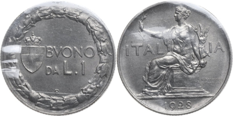 Regno di Italia. Vittorio Emanuele III (1900-1943). Buono da 1 lira 1928. Pag. (...