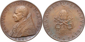 Paolo VI (1963-1978). Medaglia 1963 per l'Incoronazione. De Luca 359. AE. 33.97 g. 44 mm. Opus: Giampaoli. qFDC/FDC.