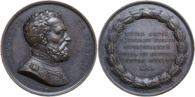 Francesco de Marchi (1504-1576). Ingegnere militare. Pioniere della scalata al Gran Sasso. Medaglia della serie Uomini Illustri Italiana, XIX secolo. ...