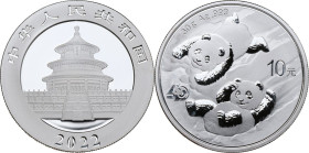 China. People's Republic. AR 10 Yuan 2022. KM 2689. AR. 30.1 g. 40 mm. PROOF.