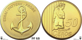Cyprus. 50 Ceros 2006. BR. 11.51 g. 24 mm. Encapsulated by Classical Coin Grading MS 68 Reverse Proof.
