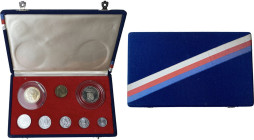 Czechoslovakia. Socialist Republic (1960-1989). Box of 8 coins for the Italian market: 10 Korun 1966 Proof in original capsule sealed by the blue ribb...