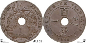 French Indochina. Third republic (1870-1940). AE Cent 1938 A. KM 12.1. AE. 5.05 g. 26 mm. Encapsulated by Classical Coin Grading AU 55.