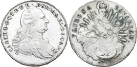 Germany. Bayern. Karl Theodor (1777-1799). AR Taler, 1786. KM 563.3. AR. 27.97 g. 41 mm. Good VF.