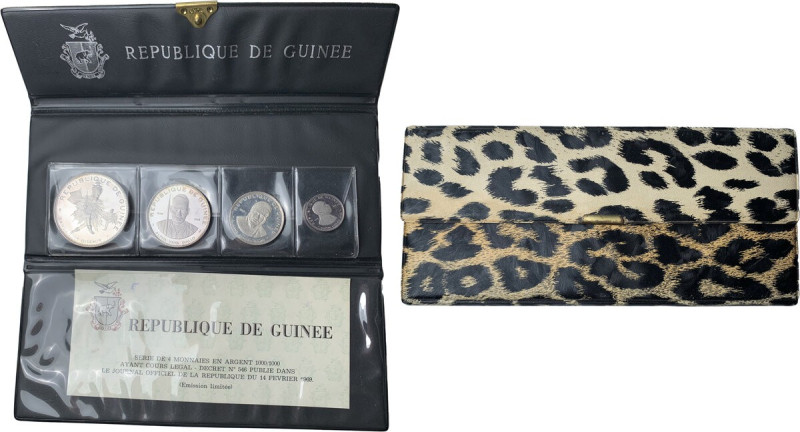 Guinea. Mint set 1969: 500, 250, 200 and 100 Francs. AR.