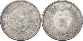 Japan. Meiji (1867-1912). Yen, year 27 (1894). KM YA25.3. AR. 26.98 g. 38 mm. AU.