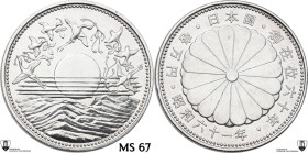 Japan. Shōwa (1926-1989). 10'000 Yen, year 61 (1986), 60th Anniversary of the Reign. AR. 20.02 g. 35 mm. Encapsulated by Classical Coin Grading MS 67....