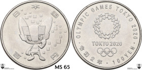 Japan. Reiwa (2019-). 100 Yen, year 2 (2020), Tokyo 2020 Olimpics, Miratowa. CU/NI. 4.8 g. 22.5 mm. Encapsulated by Classical Coin Grading MS 65.