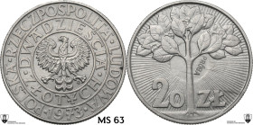 Poland. People's Republic (1952-1989). NI 20 zlotych 1973 PROBA. KM Pr 215. NI. 10.12 g. 29 mm. Encapsulated by Classical Coin Grading MS 63.
