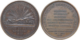 Switzerland. Commemorative medal 1842 for the Genevoise Constitution. AE. 35 mm. EF.