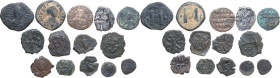 Byzantine Empire. Multiple lot of fourteen (14) AE Byzantine coins.