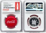 Republic silver Colorized Proof "Coca-Cola Bottle Cap" Dollar 2018 PR70 Ultra Cameo NGC, Crown mint (Scottsdale AZ), KM-Unl. First Day of Issue. HID09...