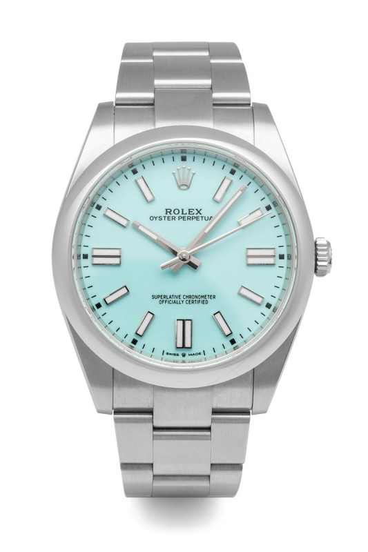 ROLEX Oyster Perpetual - Tiffany Dial- Movimento con calibro 3230 a carica autom...