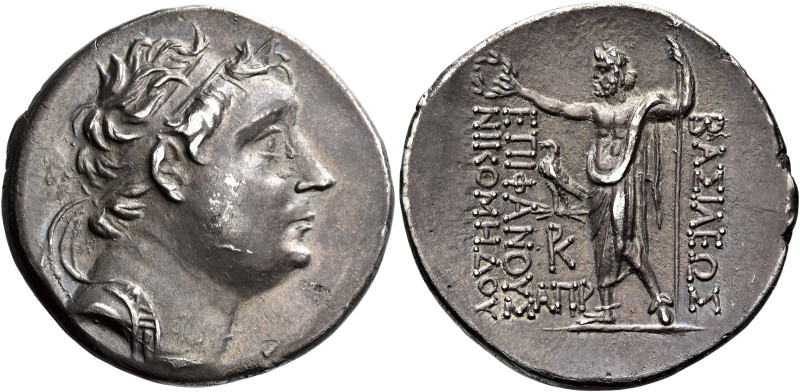 Tetradrachm, Nikomedia 118-117 (year 181), AR 32 mm, 16.66 g. Diademed head of N...