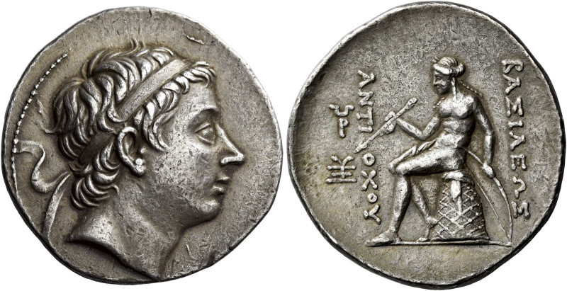 Tetradrachm, Antiochia on the Orontes circa 223-211, AR 31 mm, 16.95 g. Diademed...