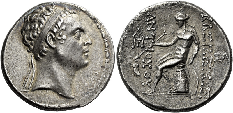 Tetradrachm, Soli circa 175-168, AR 27 mm, 16.80 g. Diademed head of Antiochus I...