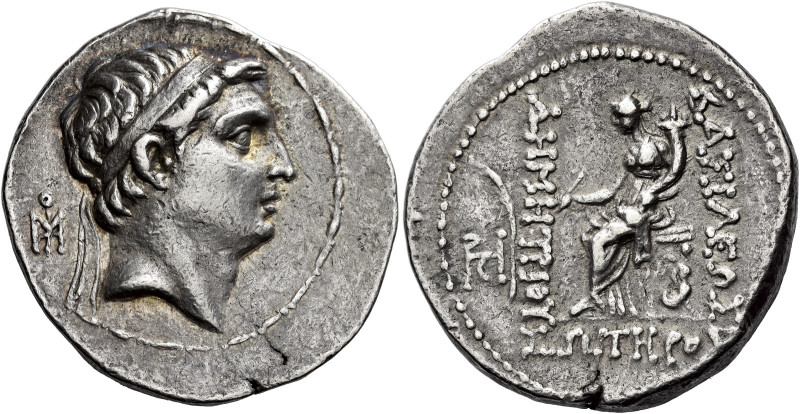 Tetradrachm, Seleucia on the Tigris circa 161-150, AR 30 mm, 16.48 g. Diademed h...